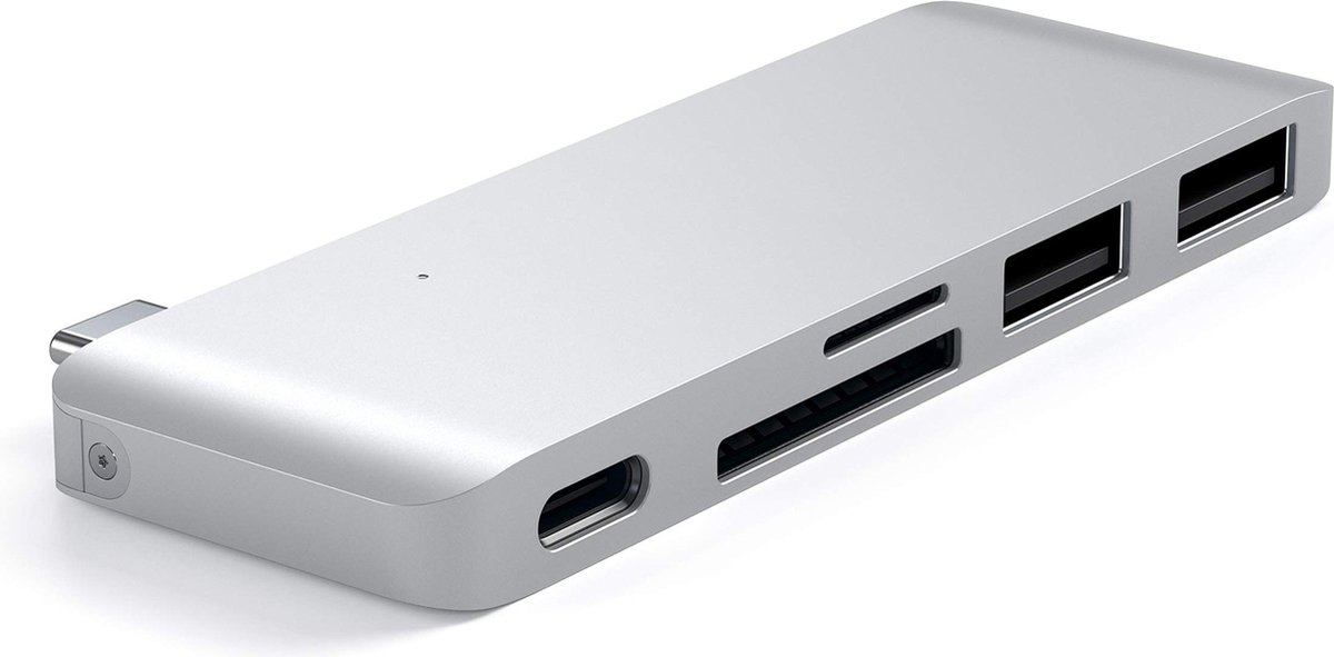 Satechi type c usb passthrough hub sil 8 orig - Satechi Type-C USB Passthrough Hub USB-C USB-hub (zilver)