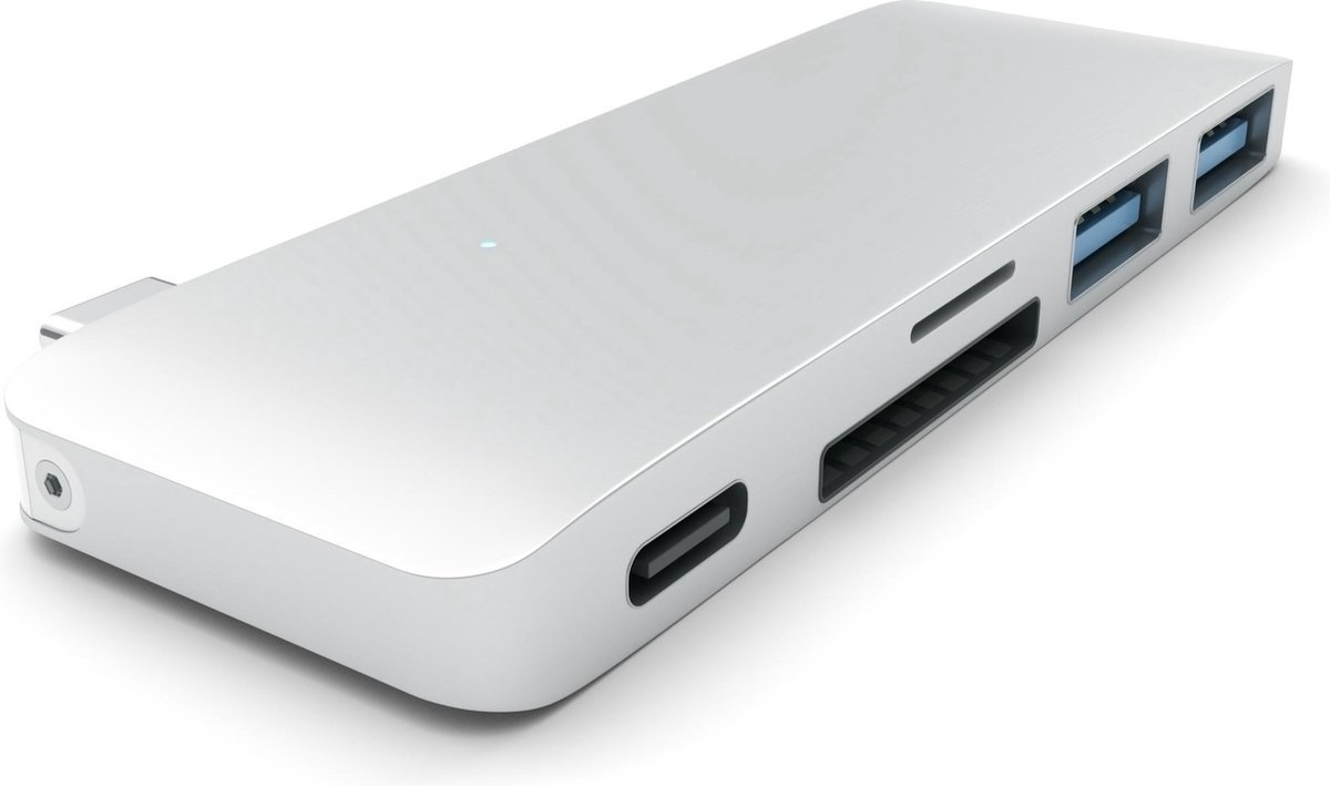 Satechi type c usb passthrough hub sil
