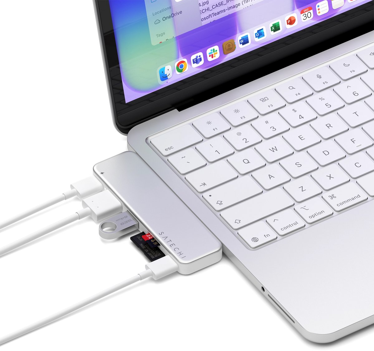 Satechi usb c snap hub macbook neo 7626463 4 orig - Satechi Snap Hub Macbook Neo 13 Dubbele USB-C Dockingstation (zilver)