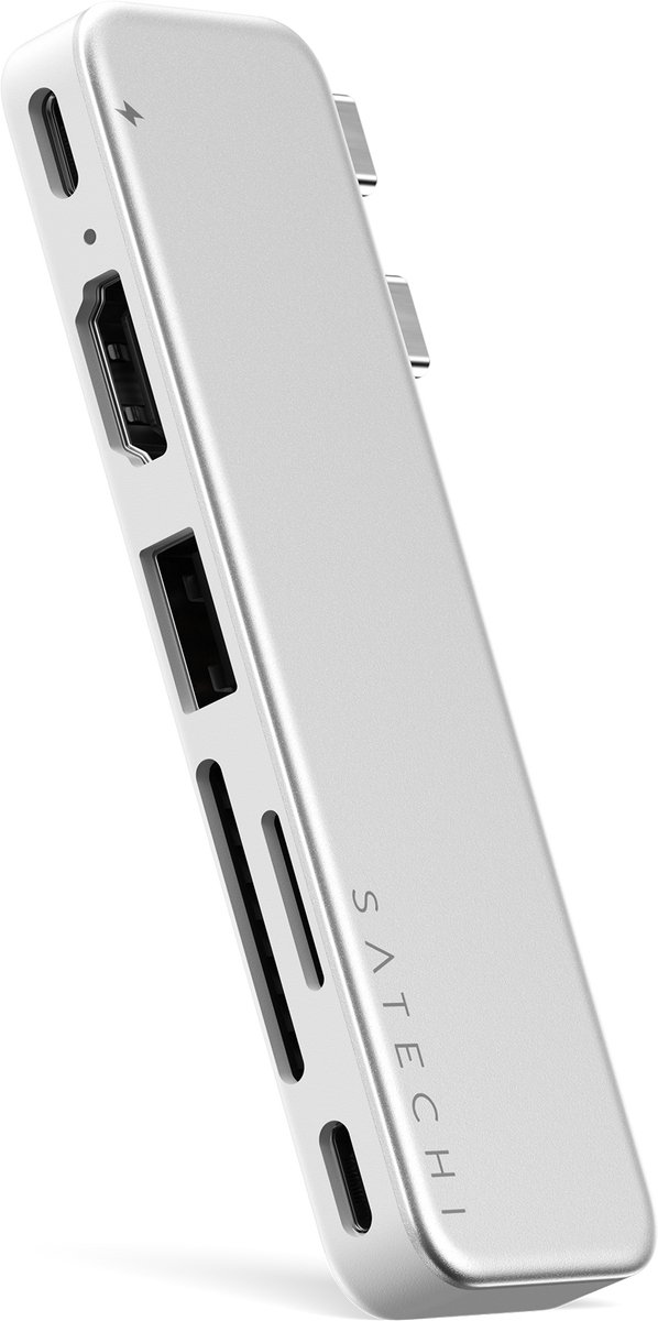 Satechi usb c snap hub macbook neo 7626463 9 orig - Satechi Snap Hub Macbook Neo 13 Dubbele USB-C Dockingstation (zilver)
