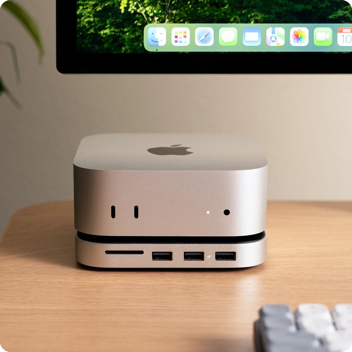 Satechi usb c stand hub mac mini 3 orig - Satechi Stand/Hub Mac Mini M4 (SSD) USB-C Dockingstation (grijs)
