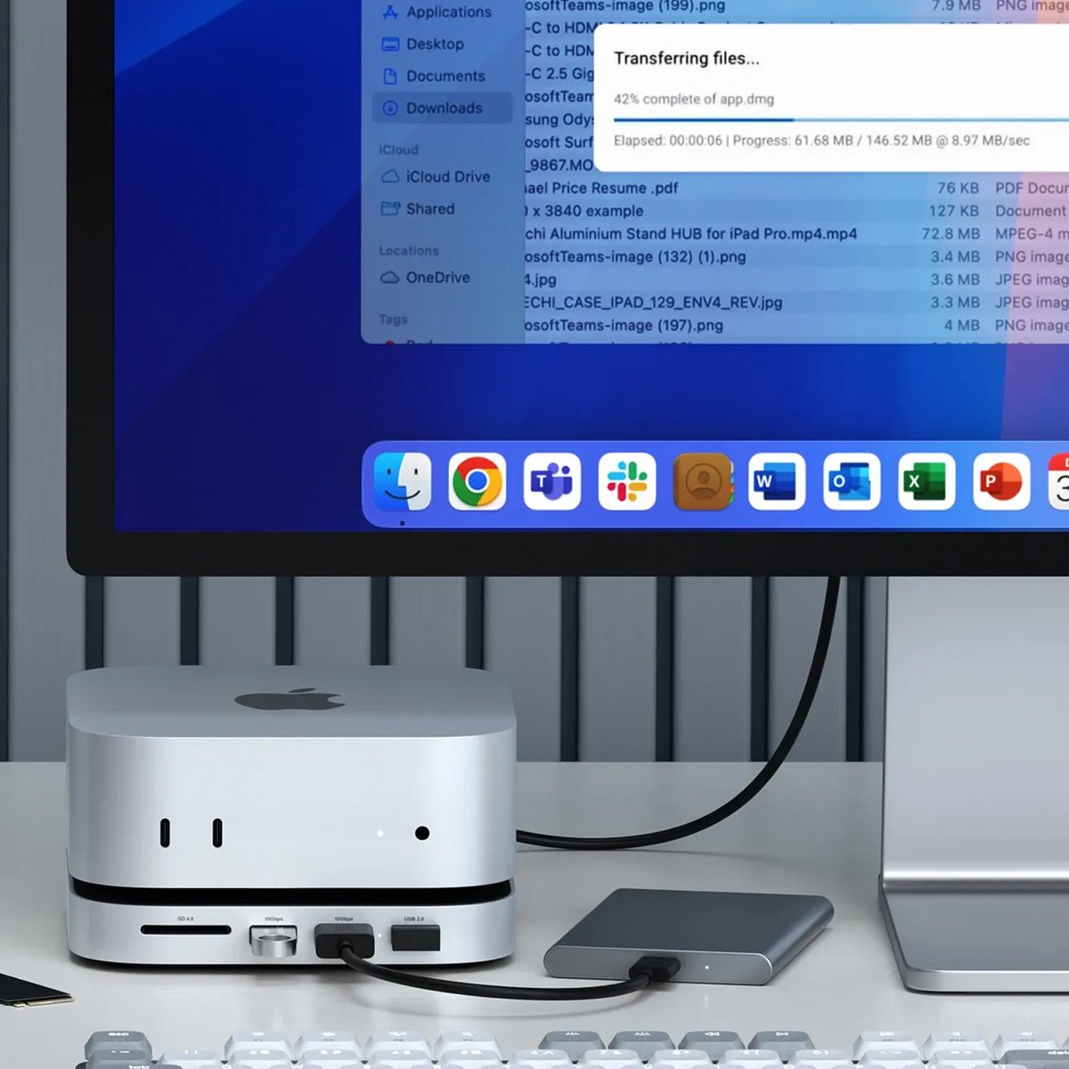 Satechi usb c stand hub mac mini 5 orig - Satechi Stand/Hub Mac Mini M4 (SSD) USB-C Dockingstation (grijs)