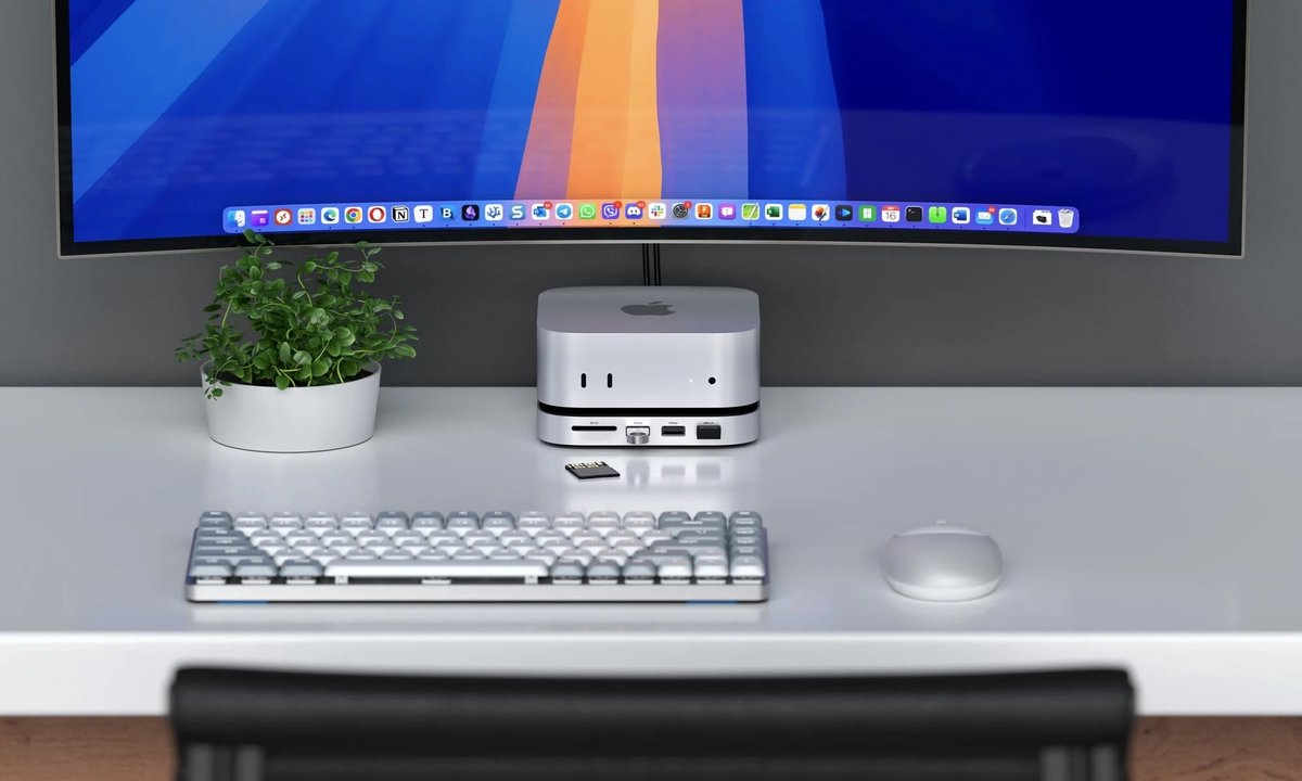 Satechi usb c stand hub mac mini 7 orig - Satechi Stand/Hub Mac Mini M4 (SSD) USB-C Dockingstation (grijs)