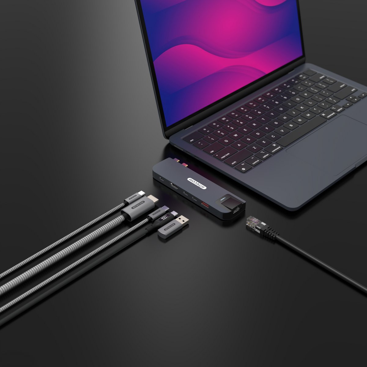 Sitecom multiport hub 6 in 2 macbook 6883679 2 orig - Sitecom USB-C Dockingstation