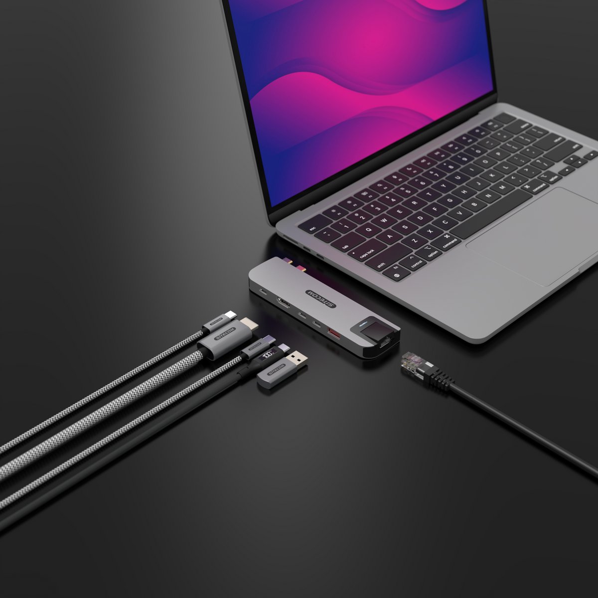 Sitecom multiport hub 6 in 2 macbook 6883994 2 orig - Sitecom USB-C USB-hub