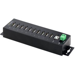 Startech com 10 port industriele usb 2 2 orig - StarTech.com USB210AIND-USB-A-HUB USB-hub (zwart)