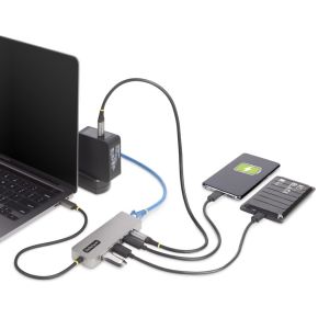 Startech com 10g2a1c25epd usb hub lapto 7 orig - StarTech.com 10G2A1C25EPD-USB-HUB USB-C USB-hub (zilver)