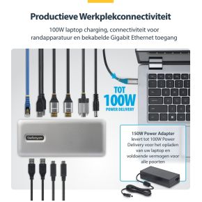 Startech com 196ue usbc dock laptop doc 8 orig - StarTech.com 196UE-USBC-DOCK USB-C Dockingstation (zwart)
