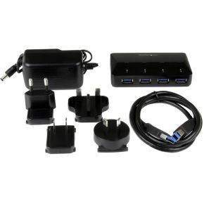 Startech com 4 poorts usb 3 0 5 orig - StarTech.com ST53004U1C USB-A USB-hub (zwart)