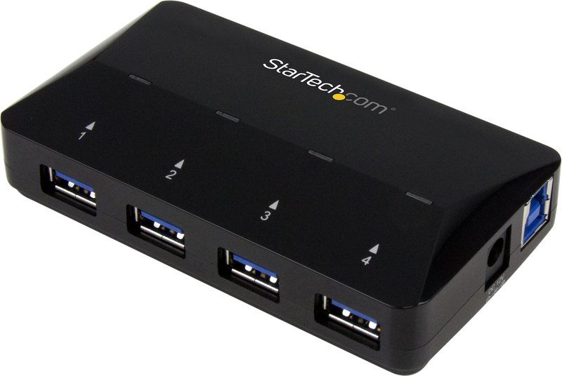 Startech com 4 poorts usb 3 0 6874942 - StarTech.com ST53004U1C USB-A USB-hub (zwart)