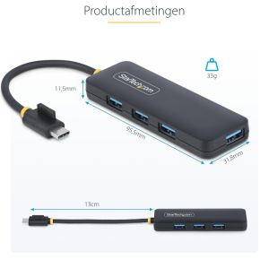 Startech com 4 port usb c hub 6874966 7 orig - StarTech.com H5C4A-USB-HUB USB-C USB-hub (zwart)