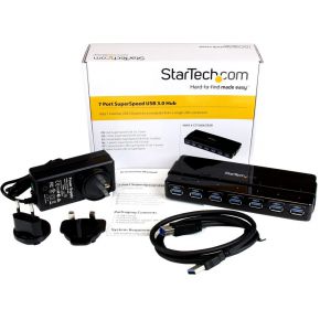 Startech com 7 poorts usb 3 0 6874975 6 orig - StarTech.com ST7300USB3B USB-A USB-hub (zwart)