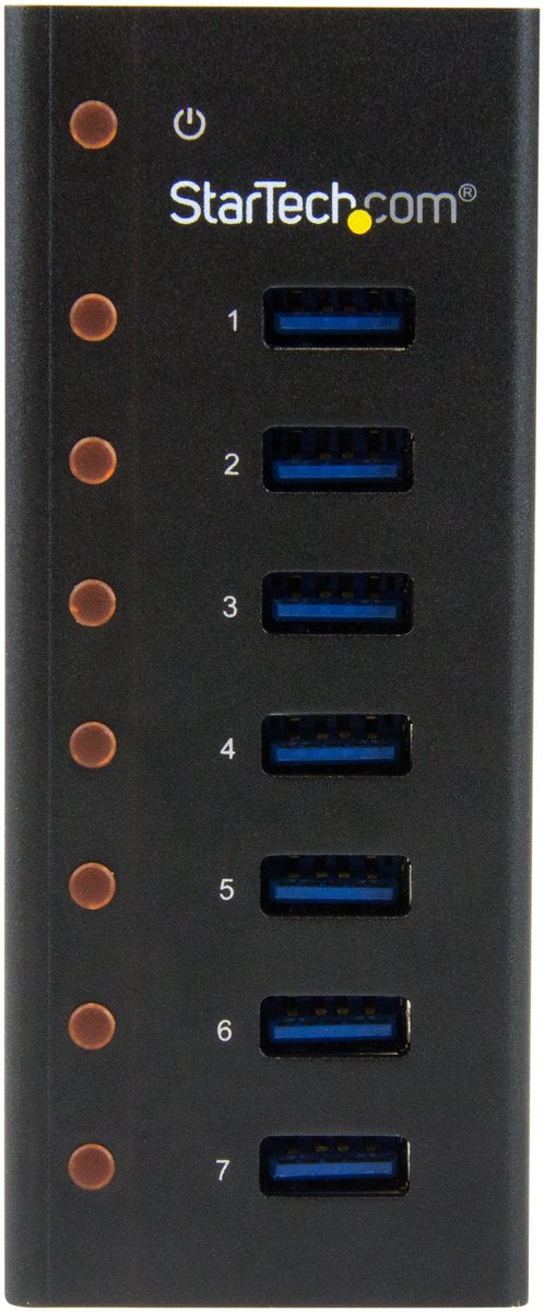 Startech com 7 poorts usb 3 0 hub 2 orig - StarTech.com 7-Poorts USB 3.0 Hub 5Gbps Op Een USB-A USB-hub (zwart)