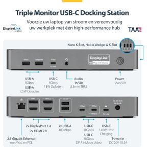 Startech com dk30c2dpeprue laptop dock 3 orig - StarTech.com DK30C2DPEPRUE USB-C Dockingstation