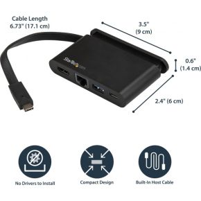 Startech com dkt30chcpd usb 3 0 3 7 orig - StarTech.com DKT30CHCPD USB-C Poortreplicator (zwart)