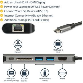 Startech com dkt30csdhpd3 usb 3 0 3 5 orig - StarTech.com DKT30CSDHPD3 USB-C Poortreplicator