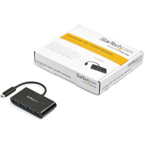Startech com hb30c4ab usb 3 0 3 5 orig - StarTech.com HB30C4AB USB-C USB-hub (zwart)