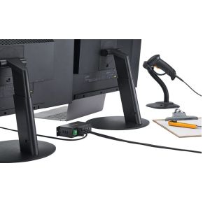 Startech com monteerbare robuuste indus 4 orig - StarTech.com ST7200USBM USB-A USB-hub (zwart)