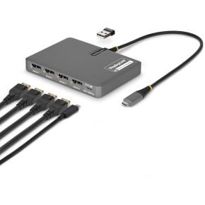 Startech com quad usb dp adapt laptop
