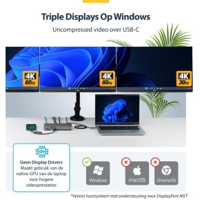 Startech com triple monitor usb c docki 3 orig - StarTech.com 199UE-USBC-DOCK USB-C Dockingstation