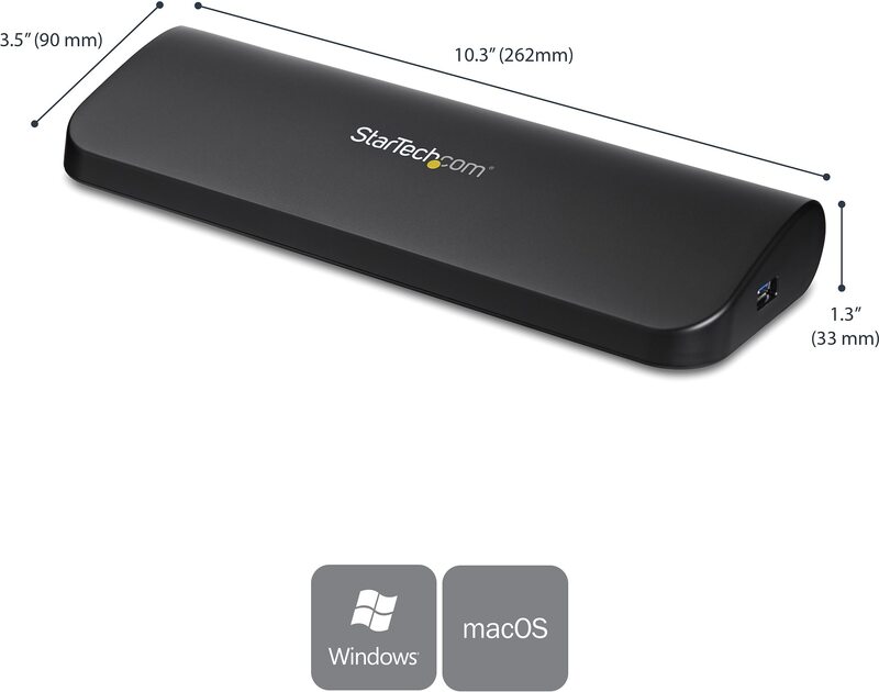 Startech com universeel usb 3 0 laptop 6874775 2 orig - StarTech.com USB3SDOCKHDV USB-A Dockingstation (zwart)