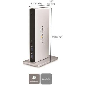 Startech com universeel usb 3 0 laptop 6874776 2 orig - StarTech.com USB3SDOCKDD USB-A Dockingstation (zwart)