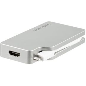 Startech com usb c docking station silv 2 orig - StarTech.com CDPVGDVHDMDP USB-C Dockingstation (zilver)