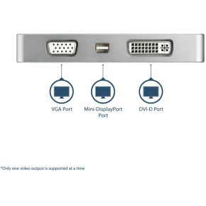 Startech com usb c docking station silv 3 orig - StarTech.com CDPVGDVHDMDP USB-C Dockingstation (zilver)