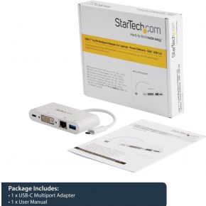 Startech com usb c multiport adapter vo 8 orig - StarTech.com DKT30CDVPD USB-C Dockingstation (wit)
