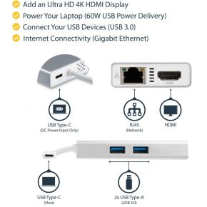 Startech com usb c multiport laptop ada 7 orig - StarTech.com DKT30CHPDW USB-C Dockingstation (wit)
