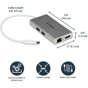 Startech com usb c multiport laptop ada 8 orig - StarTech.com DKT30CHPDW USB-C Dockingstation (wit)