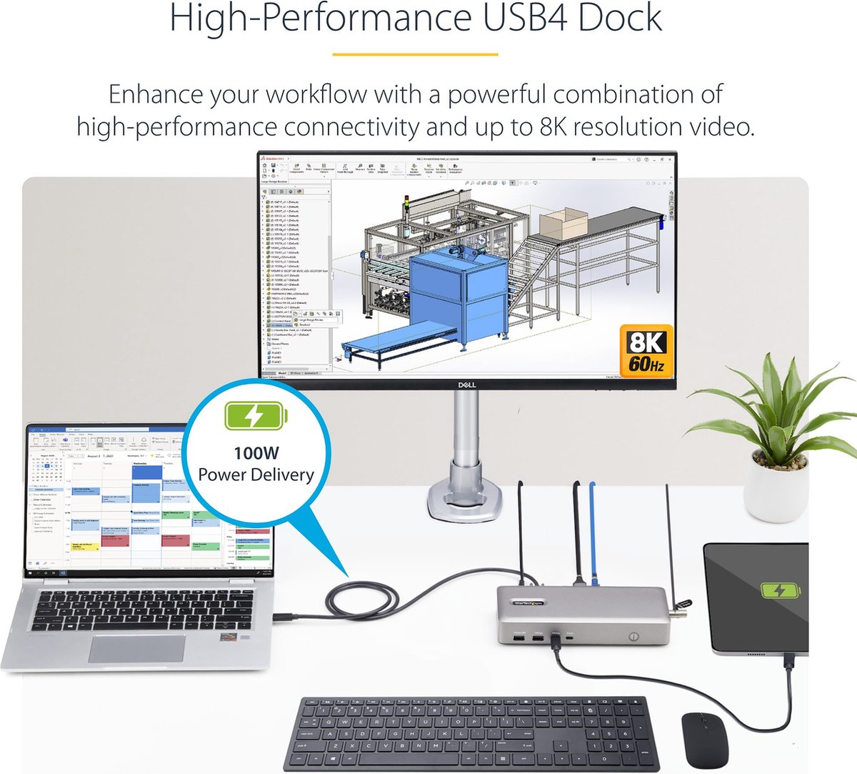 Startech com usb4 docking station usb c 40g 8 orig - StarTech.com 155Ue-Usb4-Dock Dockingstation