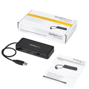 Startech com usba2dpgb usb 3 0 3 5 orig - StarTech.com USBA2DPGB USB-A Dockingstation (zwart)