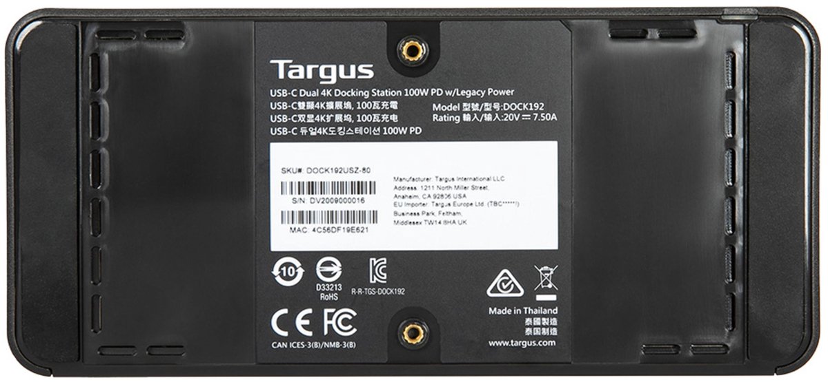 Targus dock182euz dockingstation 10 orig - Targus Dock182Euz USB-C Dockingstation (zwart)