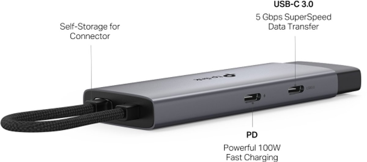 Tp link uh5020c 5 in 1 usb c 4 orig - TP-Link Uh5020C 5-In-1 Hub USB-C Dockingstation (zwart)