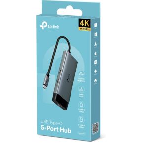 Tp link uh5020c interface hub usb type 2 orig - TP-LINK UH5020C USB-C Dockingstation (grijs)
