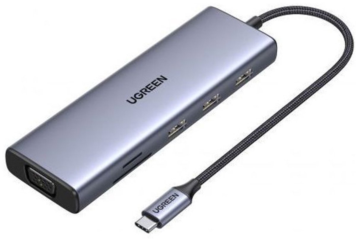 Ugreen 9 in 1 usb c hub 5 orig - UGREEN 9-In-1 Hub 4K HDMI VGA Ethernet USB-C USB-hub