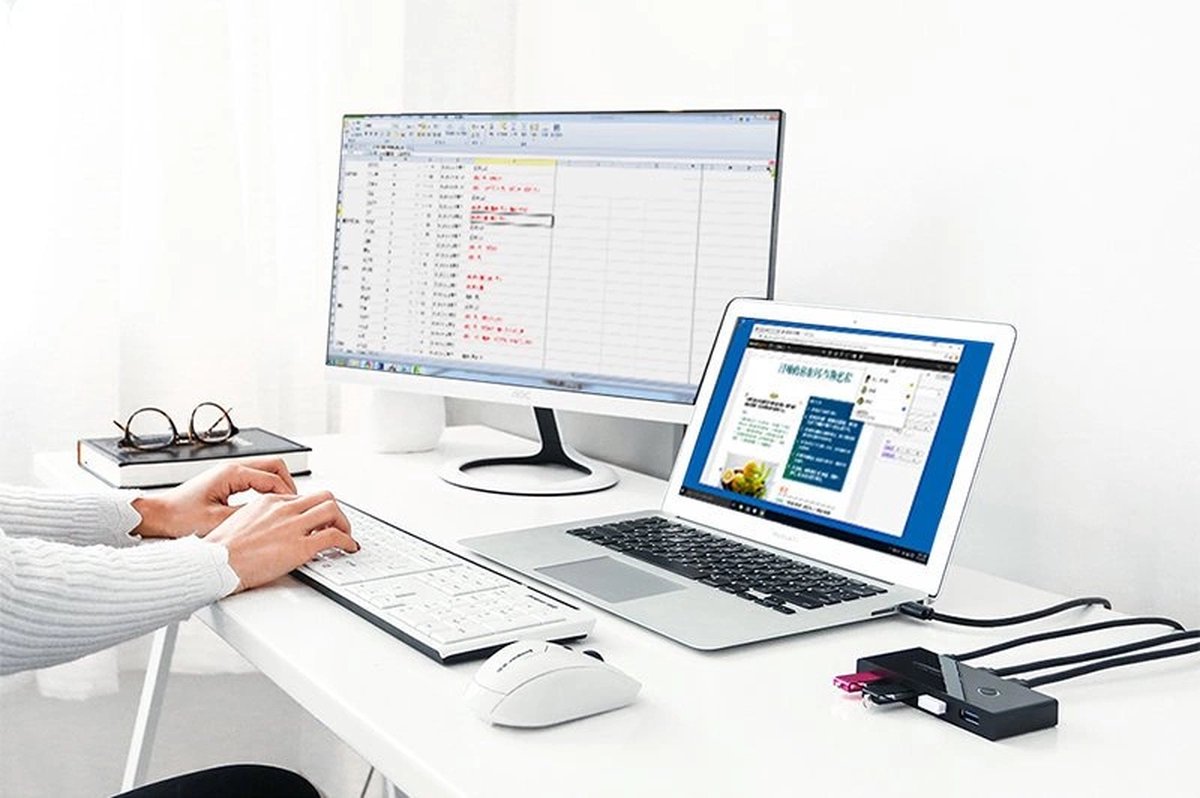 Ugreen schakelkast hub schakelaar 4x 4 orig - Ugreen Schakelkast Hub-Schakelaar 4X USB 3.2 Gen USB-A USB-hub (zwart)