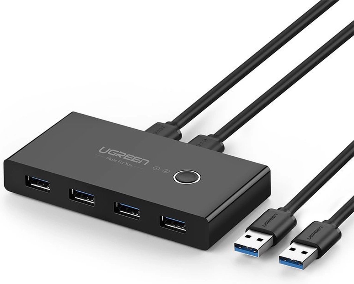 Ugreen schakelkast hub schakelaar 4x 6 orig - Ugreen Schakelkast Hub-Schakelaar 4X USB 3.2 Gen USB-A USB-hub (zwart)