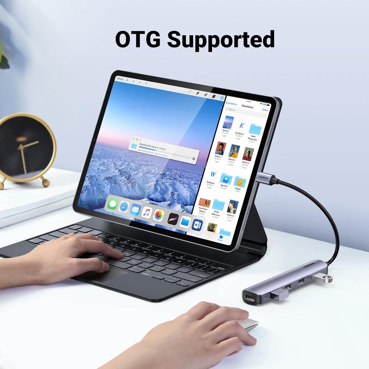 Ugreen usb c hub multifunctionele ada 4 orig - UGREEN USB C Hub Multifunctionele Adapter USB-C Dockingstation (zwart)