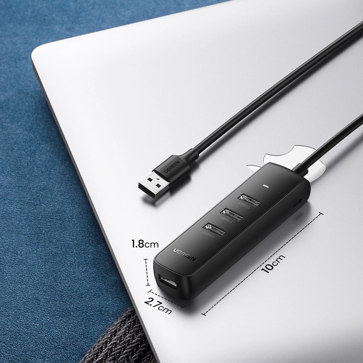 Ugreen usb hub splitter type a 4x 2 orig - Ugreen USB Hub-Splitter Type A 4X USB 3.2 Gen 1 USB-A USB-hub (zwart)