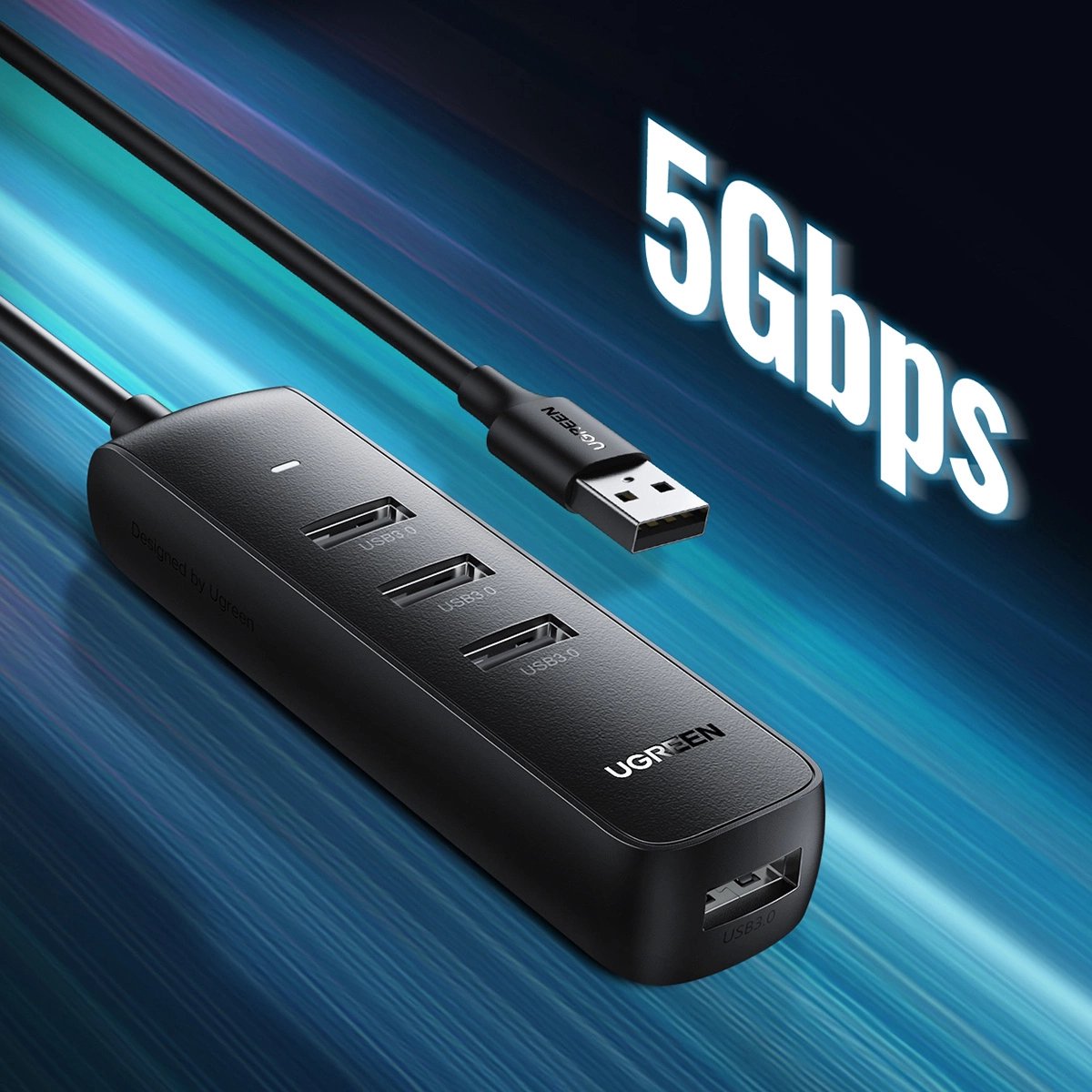 Ugreen usb hub splitter type a 4x 5 orig - Ugreen USB Hub-Splitter Type A 4X USB 3.2 Gen 1 USB-A USB-hub (zwart)