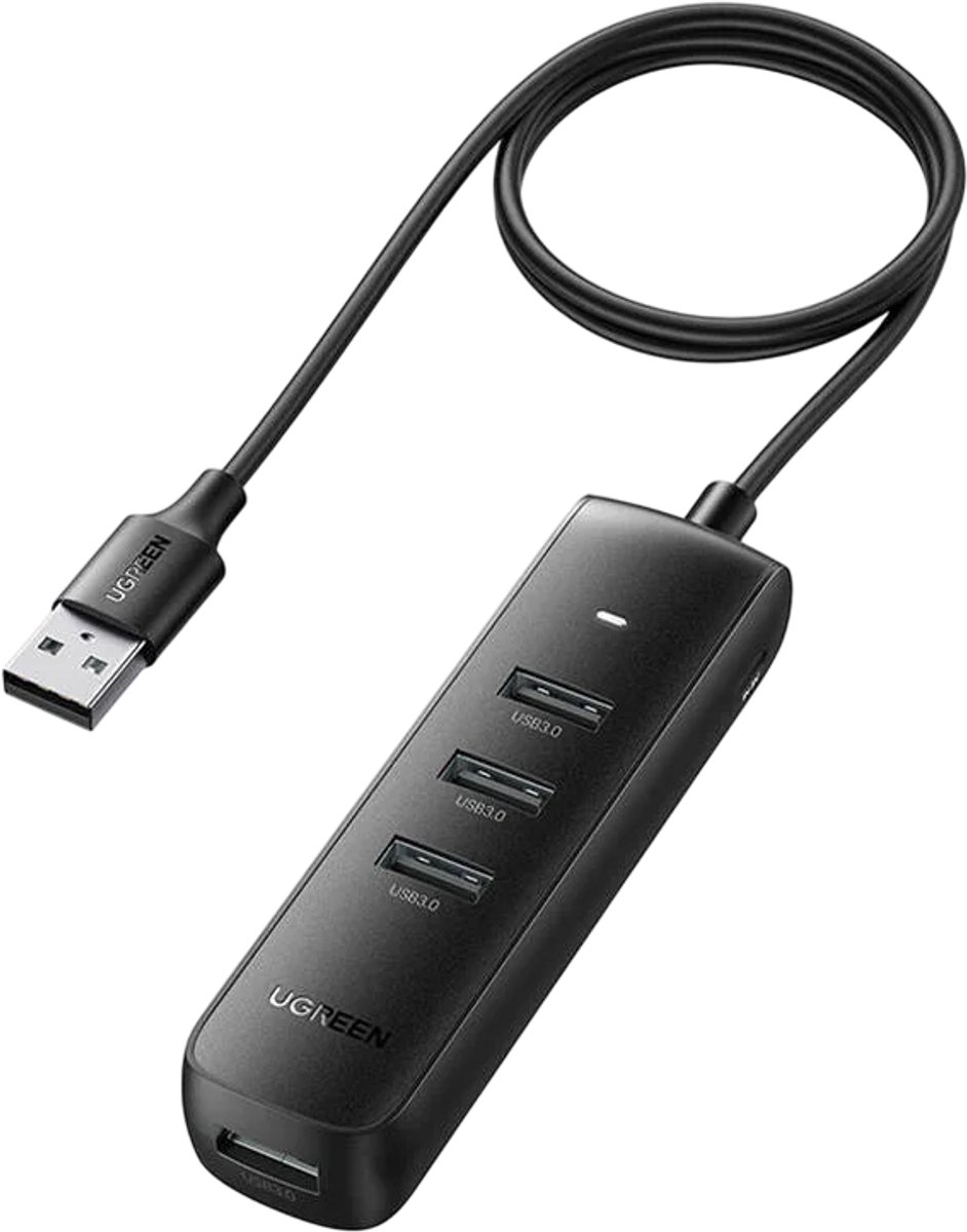 Ugreen usb hub splitter type a 4x 7 orig - Ugreen USB Hub-Splitter Type A 4X USB 3.2 Gen 1 USB-A USB-hub (zwart)