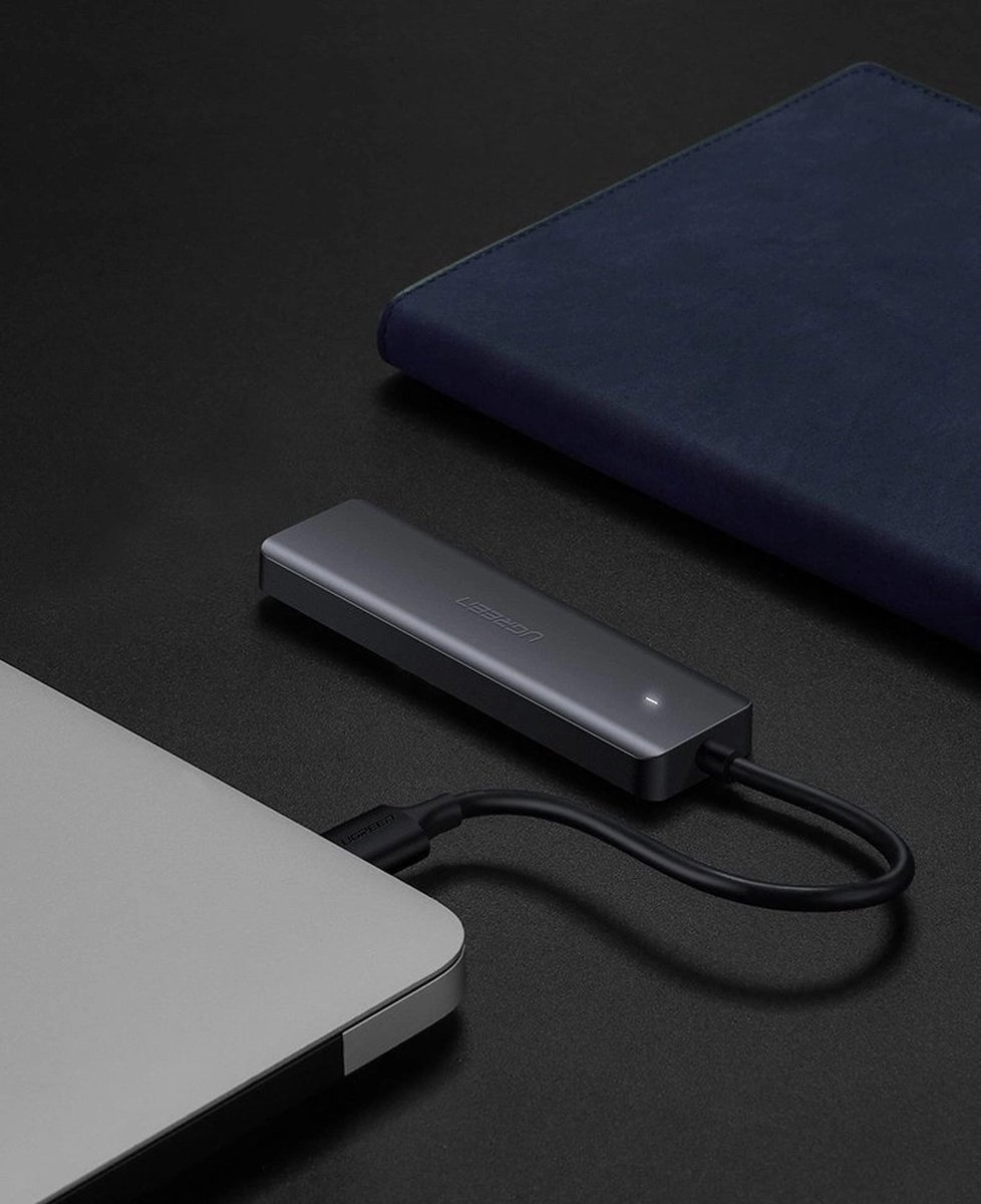Ugreen usb type c hub splitter 4x 6883205 9 orig - Ugreen USB Type C Hub Splitter 4X USB 3.2 Gen 1 USB-C USB-hub (zilver)