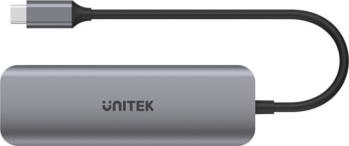 Unitek hub active usb c 4x usb 2 orig - UNITEK Hub Active 4X USB 3.1 Gen1 Microusb USB-C USB-hub (grijs)