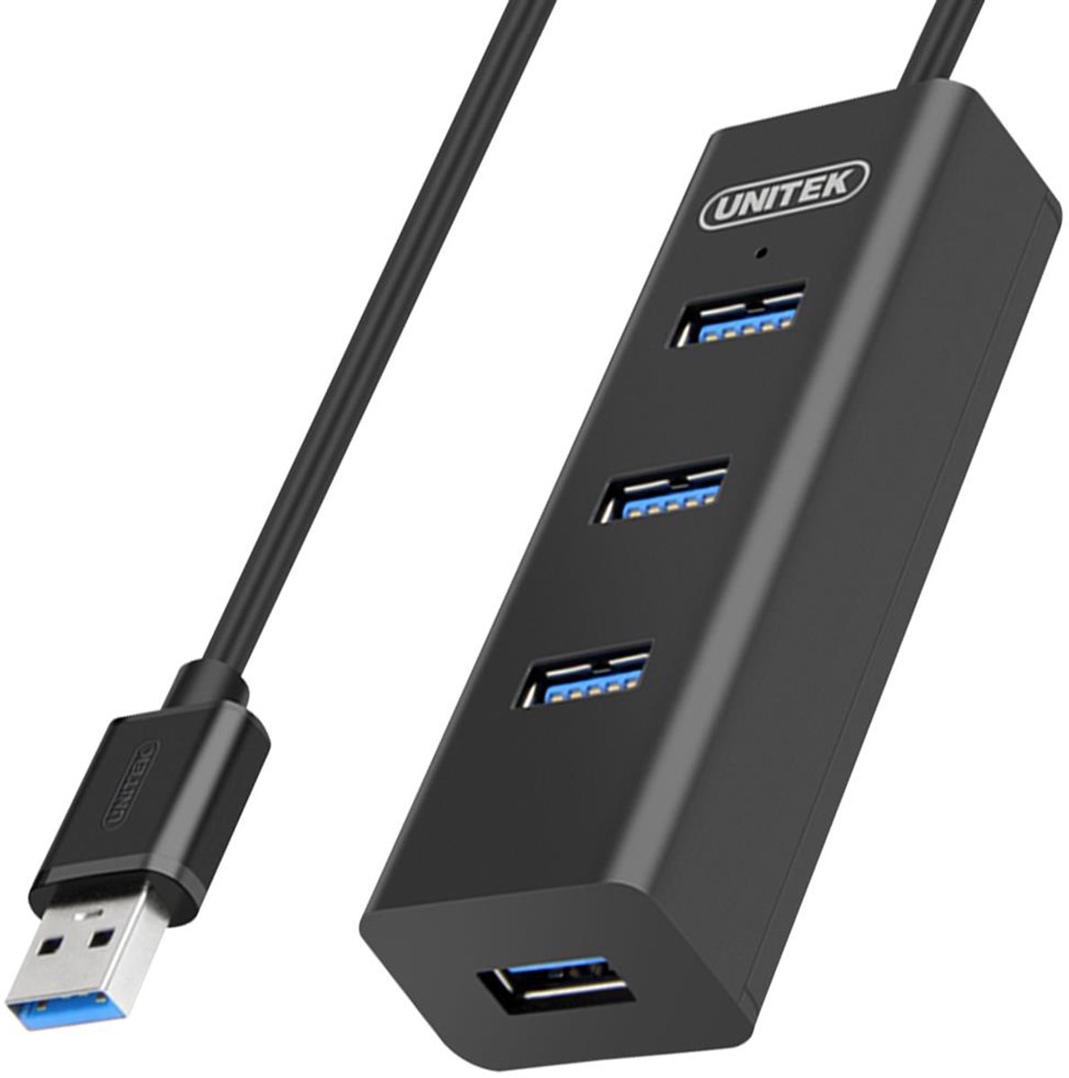 Unitek y serie usb 3 0 hub 3 orig - Unitek Y-Serie USB 3.0 Hub 4 Poorten USB-A USB-hub (zwart)