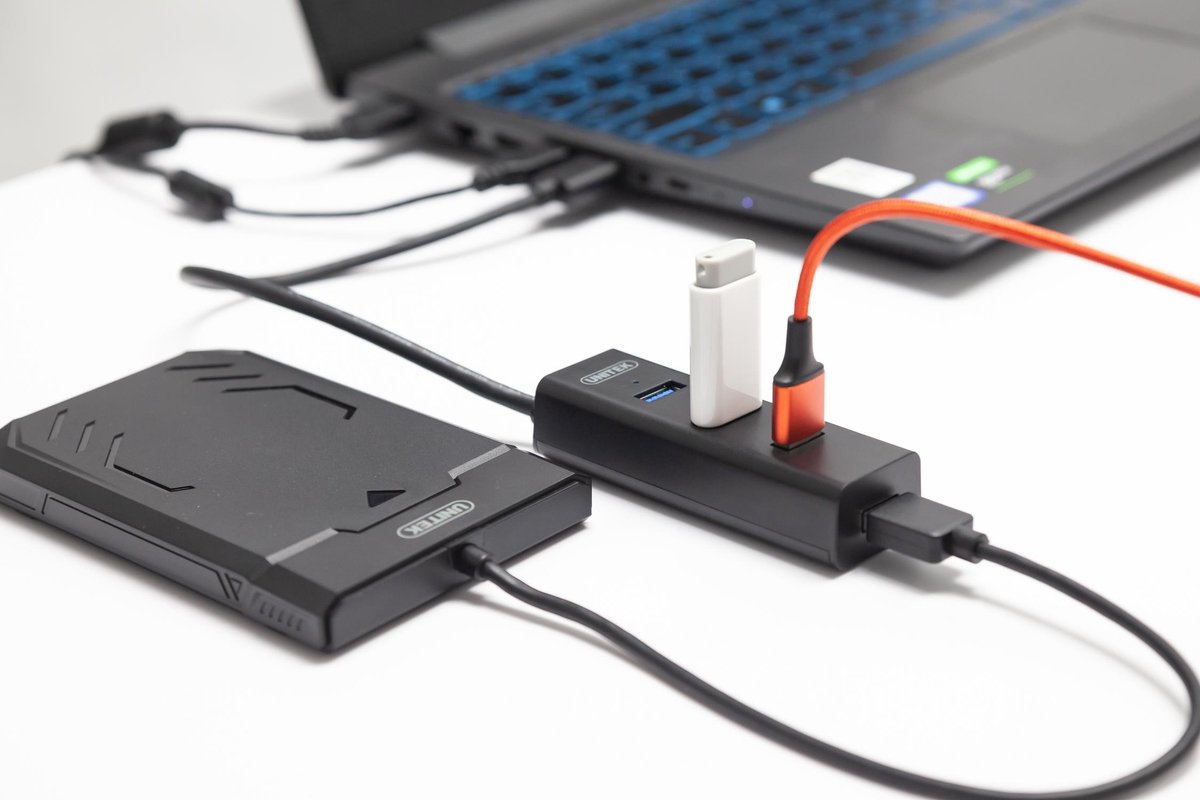Unitek y serie usb 3 0 hub 6 orig - Unitek Y-Serie USB 3.0 Hub 4 Poorten USB-A USB-hub (zwart)