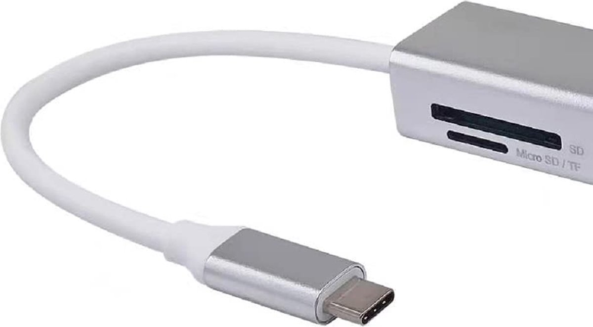 Usb hub equip 133480 grey 7 orig - Equip 133480 Interface Hub USB 3.2 Gen 1 USB-C Dockingstation (zilver)