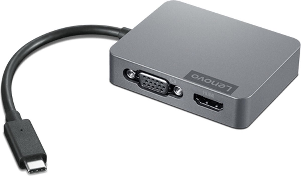 Usb hub lenovo gx91a34575 grey 2 orig - Lenovo Gx91A34575 USB-C Dockingstation (grijs)