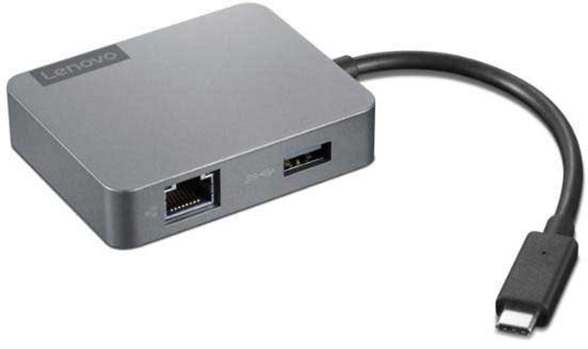 Usb hub lenovo gx91a34575 grey 6 orig - Lenovo Gx91A34575 USB-C Dockingstation (grijs)